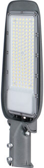 LED Straatlamp - Velvalux Lumeno - 100 Watt - Helder/Koud Wit 6500K - Waterdicht IP65 - Flikkervrij Grijs