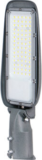 LED Straatlamp - Velvalux Lumeno - 50 Watt - Helder/Koud Wit 6500K - Waterdicht IP65 - Flikkervrij Grijs