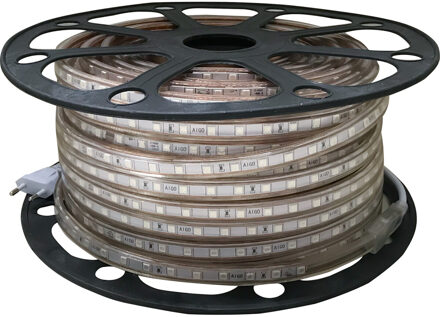 LED Strip - Aigi Strabo - 50 Meter - IP65 Waterdicht - Blauw - 5050 SMD 230V