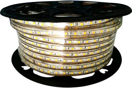 LED Strip - Aigi Strabo - 50 Meter - IP65 Waterdicht - Warm Wit 3000K - 5050 SMD 230V