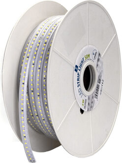 Led Strip - Aigi Stribo - 50 Meter - Ip65 Waterdicht - Helder/koud Wit 6500k - 2835 Smd 230v