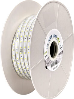 LED Strip - Aigi Stribo - 50 Meter - IP65 Waterdicht - Helder/Koud Wit 6500K - 5050 SMD 230V