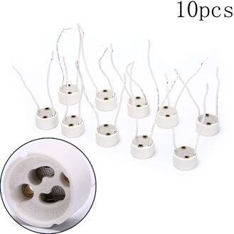Led Strip Connector GU10 Socket Voor Halogeen Keramische Gloeilamp Lampen Holder Base Wire Connector Lamphouder 10 Stks/partij