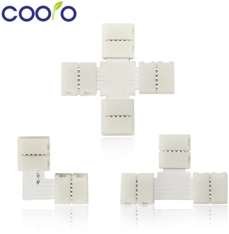 LED Strip Connectors 2Pin 4 Pin 5 Pin 10mm Free Welding Connector L Shape T Shape X Shape for LED Strip Light 5pcs/lot