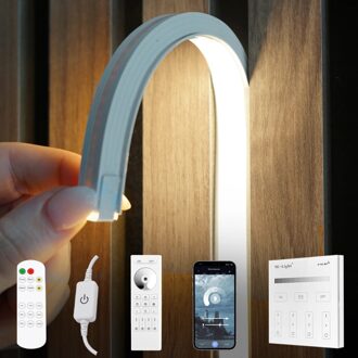 Led strip in flexibel wit inbouwprofiel | helder wit | 10 meter set