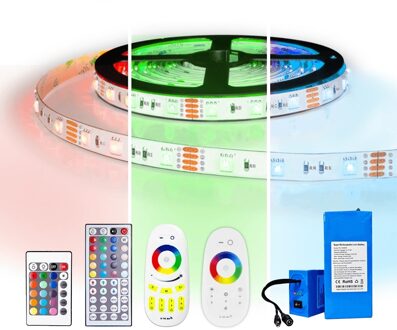 Led strip op batterij RGB premium complete set 1 meter