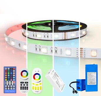 Led strip op batterij RGBW basic complete set 5 meter