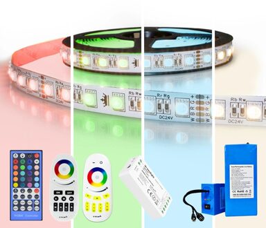 Led strip op batterij RGBW premium complete set 2 meter