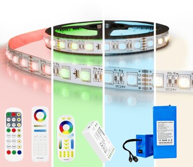 Led strip op batterij RGBWW premium complete set 2 meter