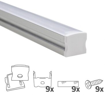 Led strip profiel 4M opbouw - 15 mm hoog