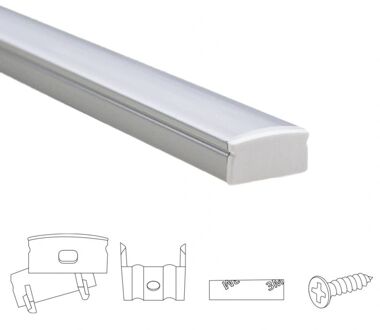 Led strip profiel 4M opbouw - 8 mm hoog