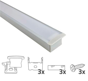 Led strip profiel breed inbouw hoog 1,5 meter