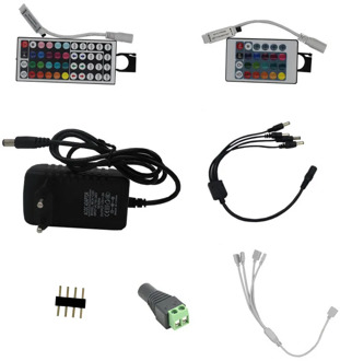 LED Strip Splitter Cable 4-pin connector 24 44 key Controller 2A power adapter 12v DC RGB LED light with cable 1 to 2 1 to 4