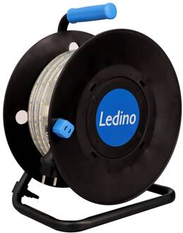 LED strip Wickede 25m op kabeltrommel, 300W, IP65 zwart, transparant