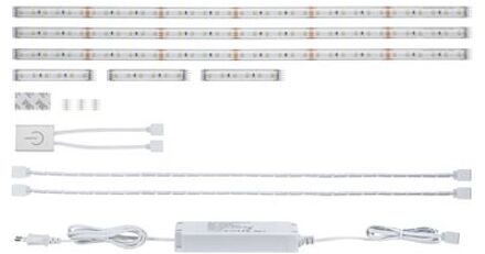 LED-strips MaxLED 60cm (set van 3), Paulmann Zilver