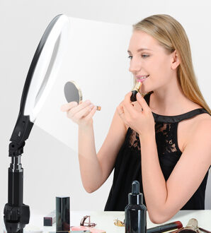 LED Studio Camera Ring Licht Fotografie Selfie Telefoon Video Live Lichten 3 Modes Dimbare Verlichting Met Statief Clip EEN set