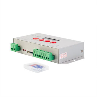 LED T1000S 128 Sd-kaart Pixels Controller DC5 ~ 24V voor WS2801 WS2811 WS2812B LPD6803 DMX512 LED 2048 rgb strip licht lamp