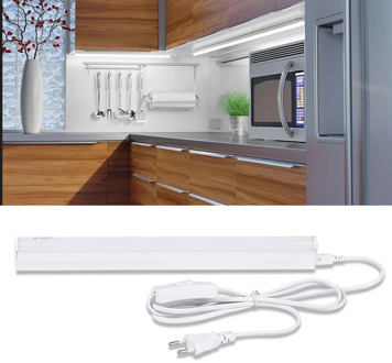 Led T5 Tube Under Cabinet Kitchen Light Lamp Bar Strip Light Cocina Wall Lamp 220V 30cm 60cm+EU Plug Whole Set Kitchen Bedroom