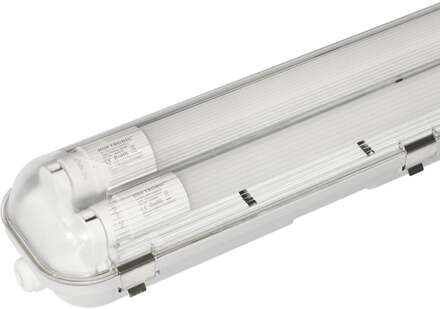 LED T8 TL armatuur IP65 120 cm 3000K 18W 1980lm 110lm/W incl flikkervrije LED buizen koppelbaar incl. starter