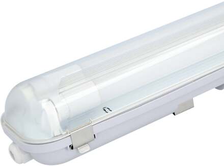 LED T8 TL armatuur IP65 120 cm 3000K 18W 3960lm 110lm/W incl flikkervrije LED buizen koppelbaar incl. starter