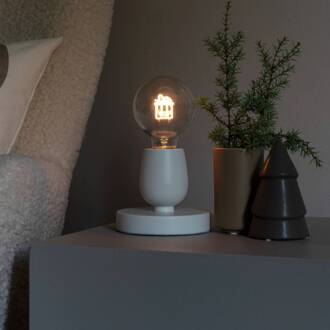 LED tafel-sfeerlamp van hout, geschenk-filament wit