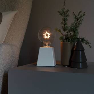 LED tafel-sfeerlamp van hout met ster-filament wit