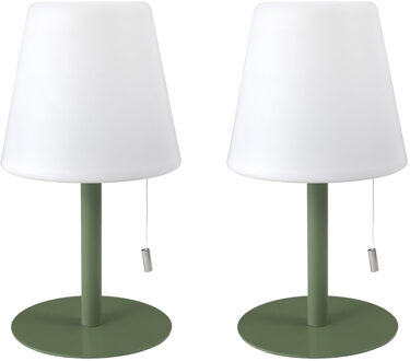 LED tafellamp - 2x - kunststof - RGB kleurenlamp - 30 cm - binnen en buiten