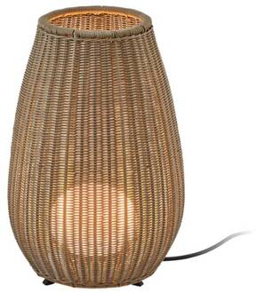 LED tafellamp Amphora, bruin/beige Hoogte 47 cm bruin, lichtbeige