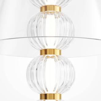 LED tafellamp AMULET, hoogte 45 cm, goudkleurig, metaal/glas goud, helder