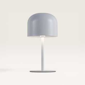 LED Tafellamp Ariello bianco s - Witte paddenstoel lamp voor binnen, zowel dim- als oplaadbaar
