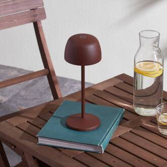 LED tafellamp Arietty, bruin, dimbaar, IP65 roestbruin