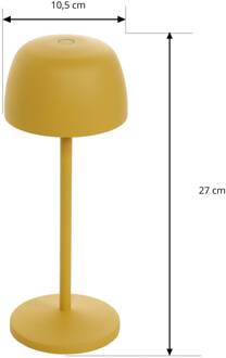LED tafellamp Arietty, geel, aluminium, Ø 10,5 cm