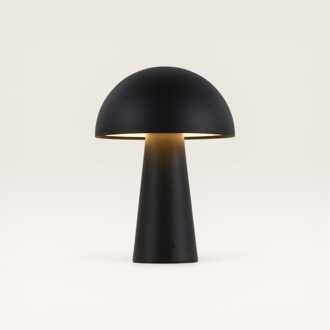 LED Tafellamp Arvento nero - Zwarte, oplaadbare paddenstoel lamp voor binnen en buiten, met geïntegreerde dimmer Mat zwart