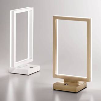 LED tafellamp Bard, dimbaar, in wit