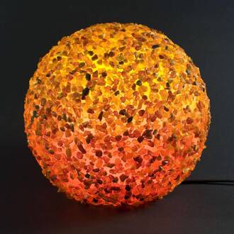 LED tafellamp barnsteen in bolvorm amber