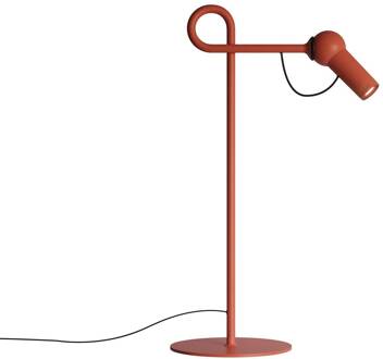 LED tafellamp Bird, rood, 48 cm, metaal, dimbaar baksteenrood