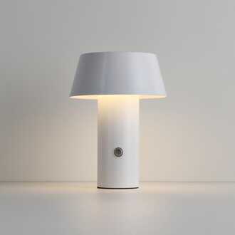 LED Tafellamp Cadera bianco - 3W - Metaal - Paddenstoel - IP20 voor binnen - Met geïntegreerde dimmer - USB-C oplaadbaar Wit