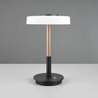 LED tafellamp Celeste wit/bruin 35 cm glas/metaal Touchdim wit, koffiebruin, zwart