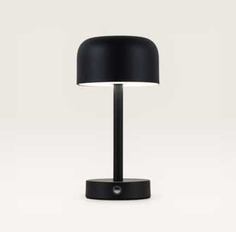 LED Tafellamp Ceyon nero - Zwarte paddenstoel lamp voor binnen, zowel dim- als oplaadbaar Mat zwart