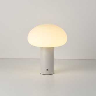 LED Tafellamp Givaro crema - 4W - Beige - Mushroomlamp - Paddenstoel - IP20 voor binnen - Met geïntegreerde dimmer - Oplaadbaar Mat beige