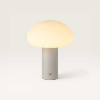 LED Tafellamp Givaro crema - Beige oplaadbare paddenstoel lamp met geïntegreerde dimmer voor binnen Mat beige