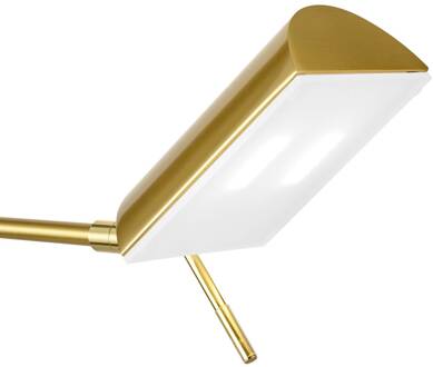 LED tafellamp Graz, messing gesatineerd