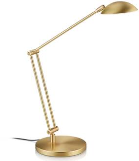 LED tafellamp Hebe gebarenbediening, messing mat messing