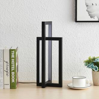 LED tafellamp Hylda, hoogte 42 cm, zwart, aluminium zwart mat