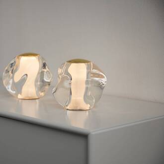 LED tafellamp Ice Ball goudkleurig Ø 10,5cm goud, transparant