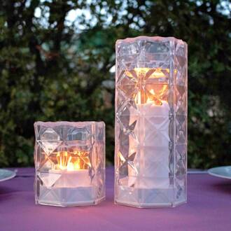 LED tafellamp Jack Lux, hoogte 10 cm, IP54 transparant