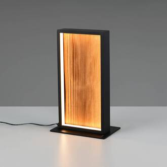 LED tafellamp Kalea, hoogte 30 cm, houtkleurig, hout houtkleurig, zwart