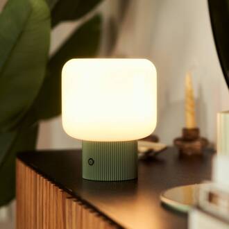 LED tafellamp Katrin Palme, groen, glas groen, opaal
