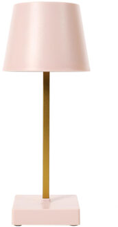 LED tafellamp- kunststof - roze - touch - 26 cm