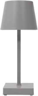 LED tafellamp- kunststof - zilver/grijs - touch - 26 cm - binnen